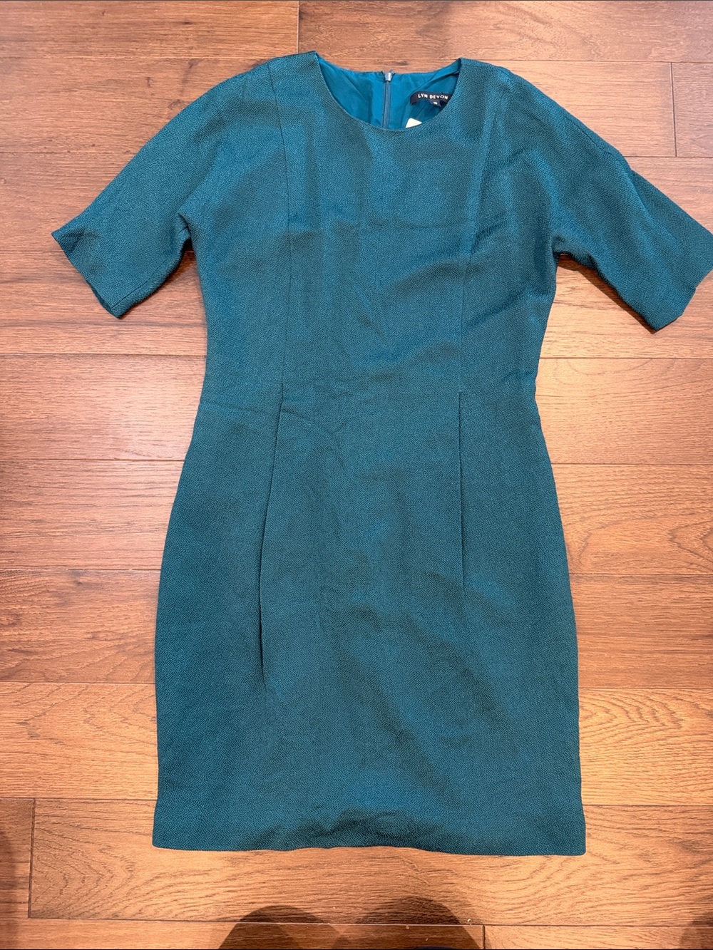 Lyn Devon Classic Teal Sheath Dress - Size 10 - C76-086